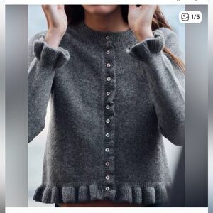 Zara ruffled cardigan